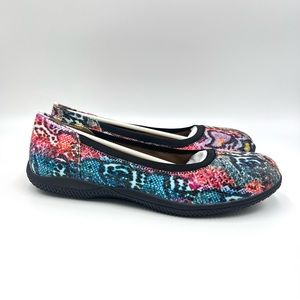 Softwalk Womens Size 10.5 Multicolor Dragon Hampshire Comfort Ballet Flats Shoes